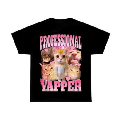 Professional Yapper Shirt Funny cat Unisex tee Cute graphic TShirt Sweatshirt Hoodie
